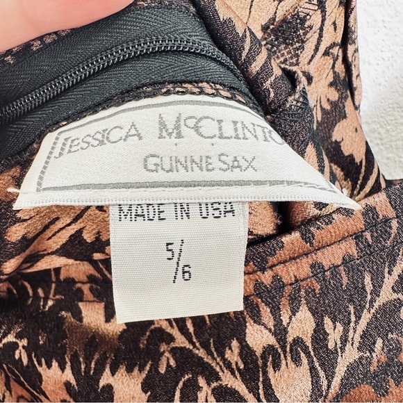 Jessica McClintock for Gunne‎ Sax Vintage Y2K 90s Lace Overlay Mini Dress Size 6 - Picture 6 of 8